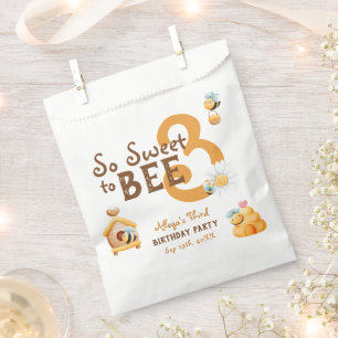 So Sweet to Bee Three Cute 3rd Birthday Party Favour Bags