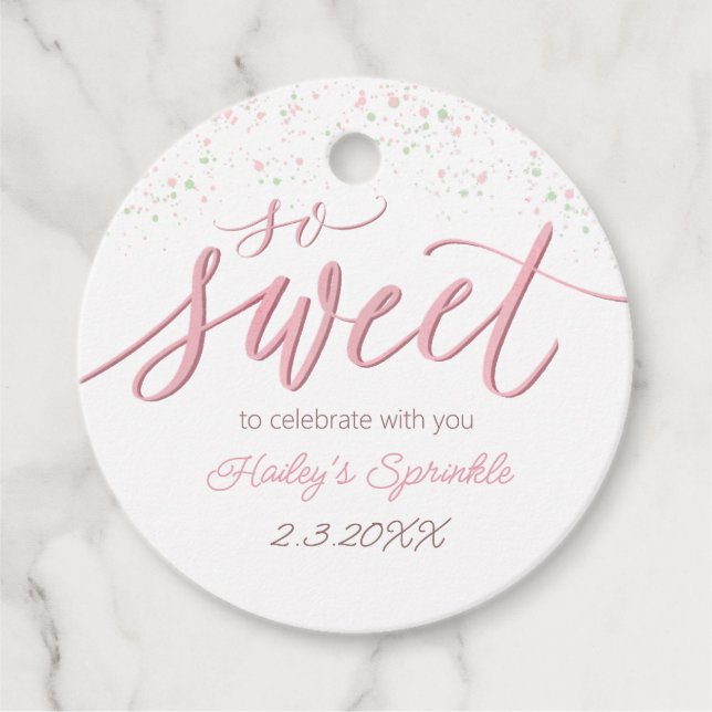 So Sweet to Celebrate Favour Tags (Front)