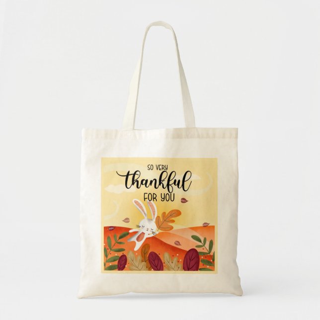 so thankful appreciation for Thanksgiving Tote Bag (Front)