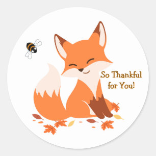 So Thankful for You Fox Sticker