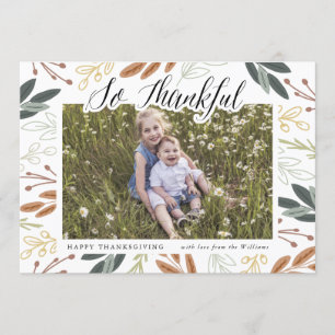 So Thankful Thanksgiving Photo Card