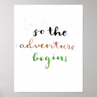 So the Adventure Begins Poster