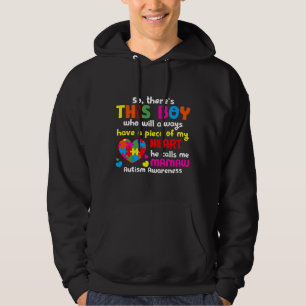 So Theres This Boy Mamaw Autism Awareness Hoodie