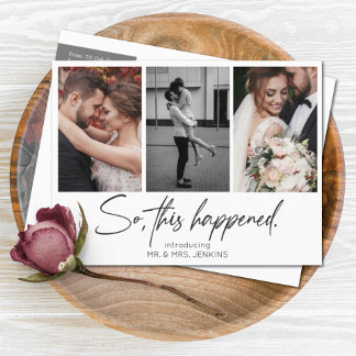 So This Happened Gallery Multi Photo Elopement Postcard