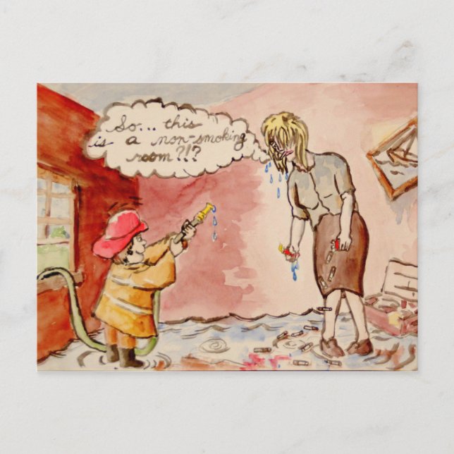 So...This Is a Non-Smoking Room?!? Postcard (Front)
