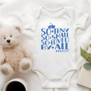 So Tiny Small Loved By All Baby Newborn Name Bodysuit
