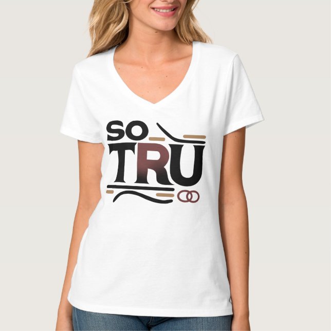 So Tru V-Shaped Collar T-Shirt (Front)