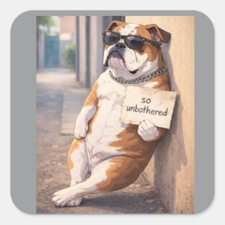 So Unbothered Dog Sticker – Calm Confidence, No Ex