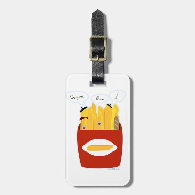 So Very French Fries Luggage Tag (Front Vertical)