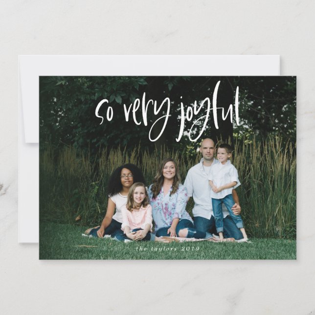 So Very Joyful Holiday Photo Card (Front)