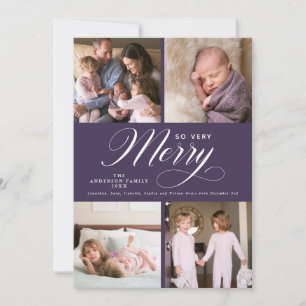 So Very Merry 4 Photo Christmas Holiday Card