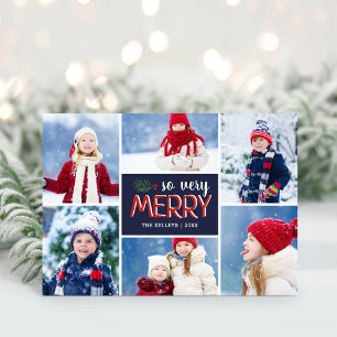 So Very Merry 6 Photo Folded Holiday Card