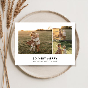 So Very Merry Christmas Sweet Kids Photo Holiday Card