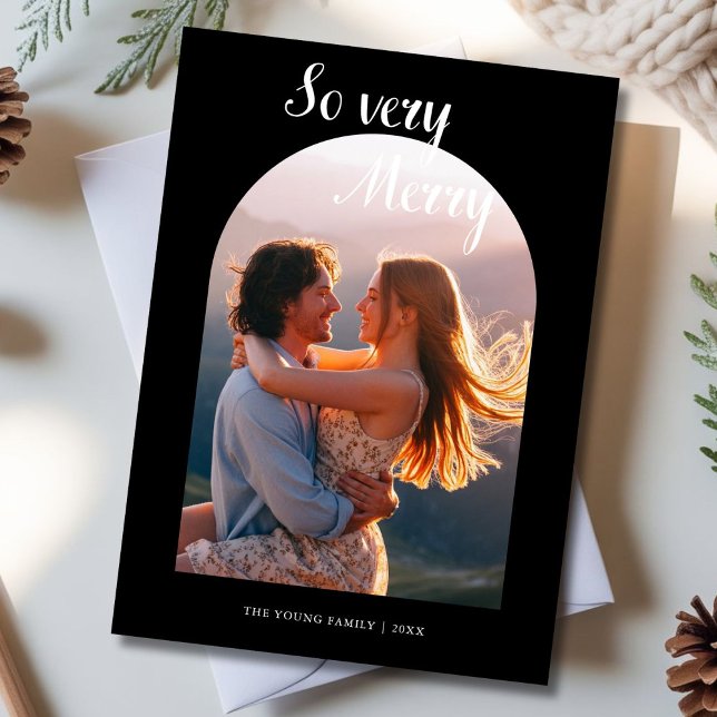 So Very Merry Couple Holiday Greeting Card (Creator Uploaded)