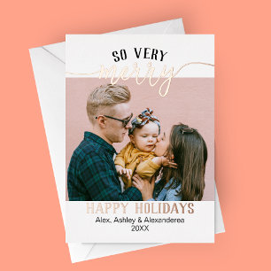 So Very Merry Foil Holiday Card