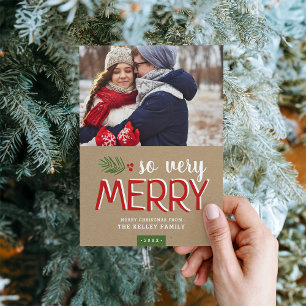 So Very Merry Holiday Photo Card