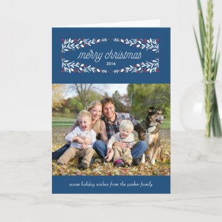 So very merry holiday photo card_Navy