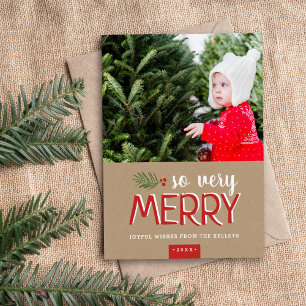 So Very Merry Magnetic Holiday Photo Card