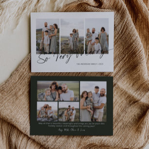 So Very Merry Modern Elegant Script Christmas Holiday Card