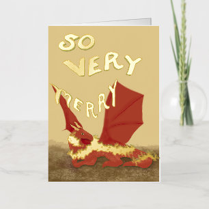 So Very Merry, Red Dragon, greeting card