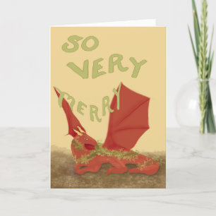 So Very Merry, Red Dragon, greeting card