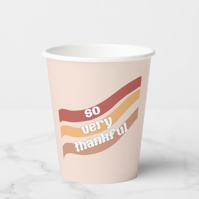 So Very Thankful Paper Cup (Front)