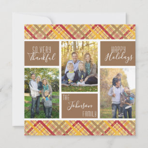 So Very Thankful Photo Collage Thanksgiving Holiday Card