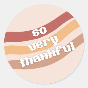 So Very Thankful Round Stickers