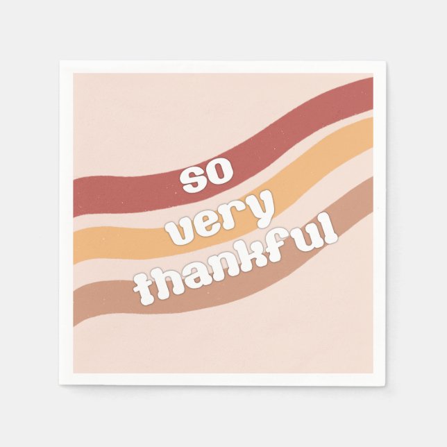 So Very Thankful Small Paper Party Napkins (Front)