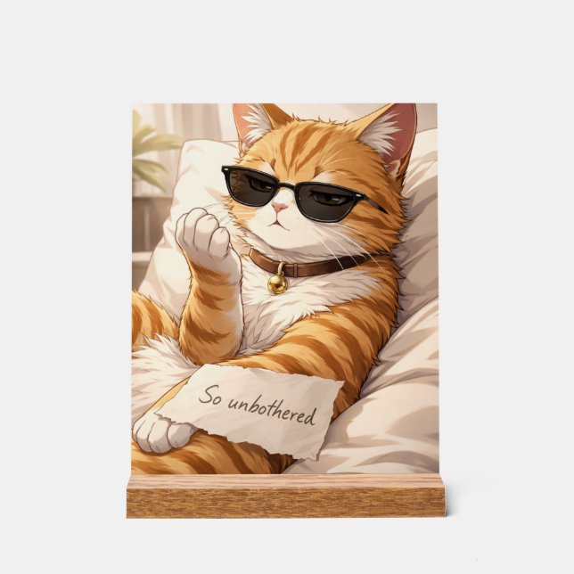 So very unbothered acrylic sign (Front)