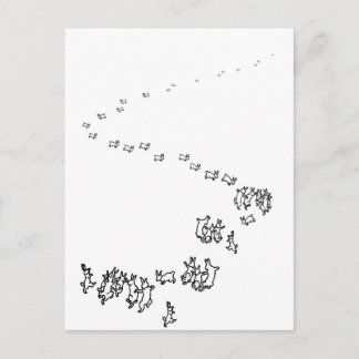 So We Go Dancing Rabbits Postcard