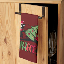 So What Christmas Cat Tea Towel