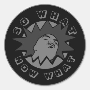SO WHAT NOW WHAT Mug Shot Classic Round Sticker