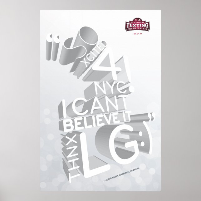 "So Xcited..." Poster (Front)