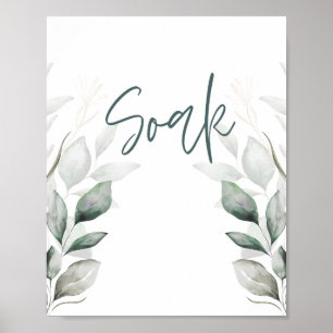 Soak Scripture Bathroom wall art poster
