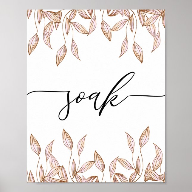 Soak Scripture Bathroom wall art poster (Front)