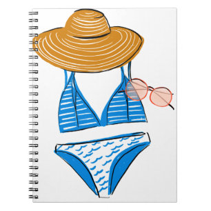 Soak up the Sun - Blue Swimsuit Notebook