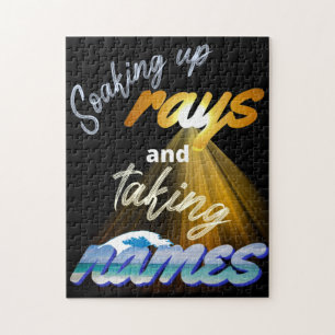 Soaking Up Rays and Taking Names Summertime Jigsaw Puzzle