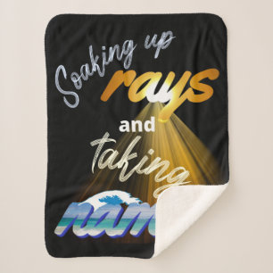 Soaking Up Rays and Taking Names Summertime Sherpa Blanket