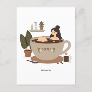 Soaking up with some coffee postcard