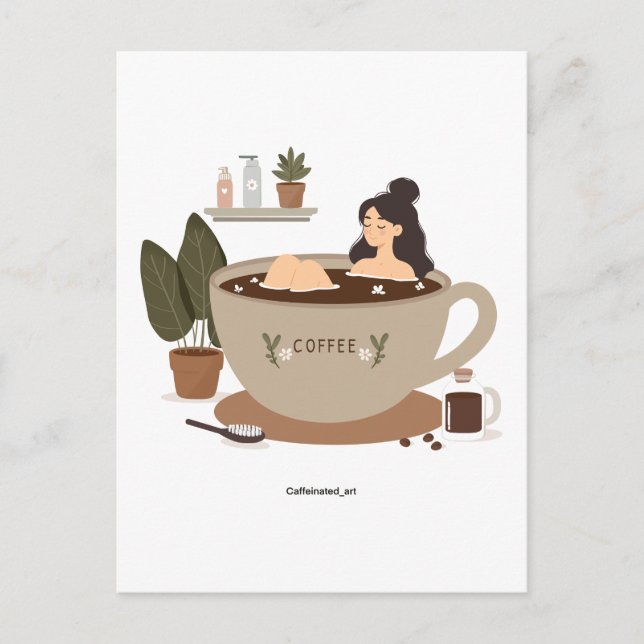 Soaking up with some coffee postcard (Front)