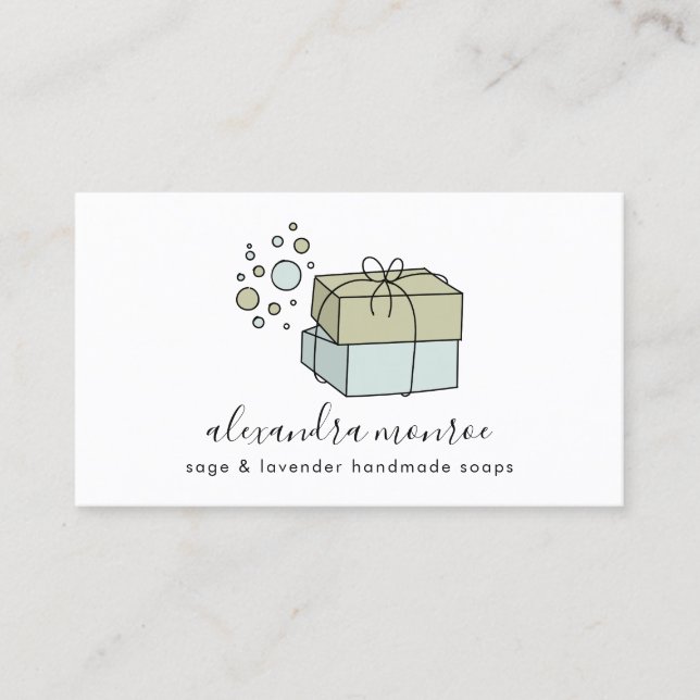 Soap and Bubbles  | Handcrafted Soap Artisan Business Card (Front)