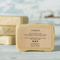Soap Bar Ingredients List Product Label Sticker
