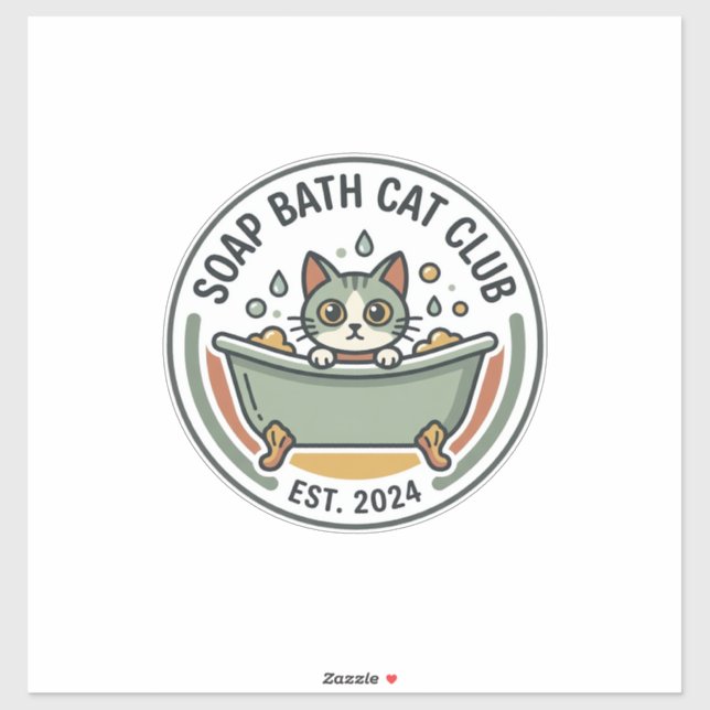 Soap Bath Cat POD Vector Art - Soap Bath Cat Club_ (Sheet)