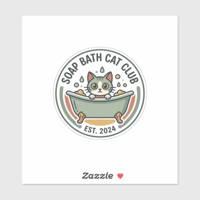 Soap Bath Cat POD Vector Art - Soap Bath Cat Club_ (Sheet)