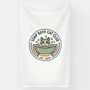 Soap Bath Cat POD Vector Art - Soap Bath Cat Club_ Banner