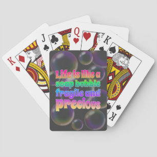 Soap Bubble   fragile and precious Playing Cards