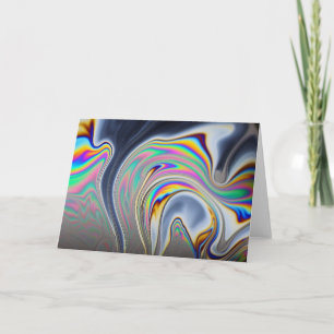 Soap bubble macro photo card