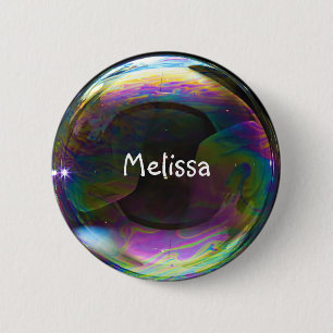 Soap Bubble with Name 6 Cm Round Badge