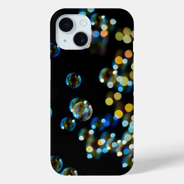 Soap Bubbles Bokeh on Black Case-Mate iPhone Case (Back)
